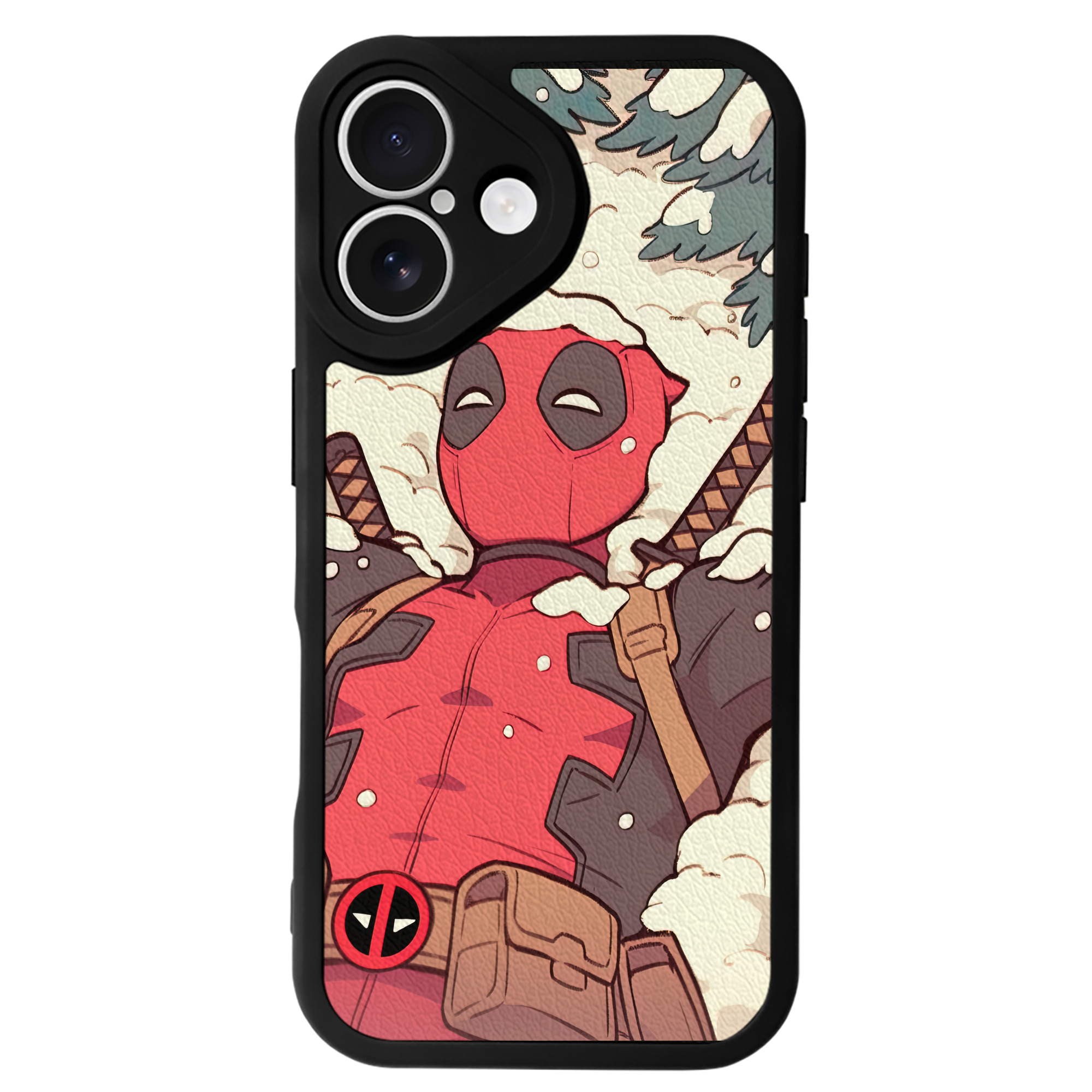 （画像用） Deadpool デッドプール 【iPhone 16シリーズ対応】シリコンスマホケース（レザー調） 材質：シリコン